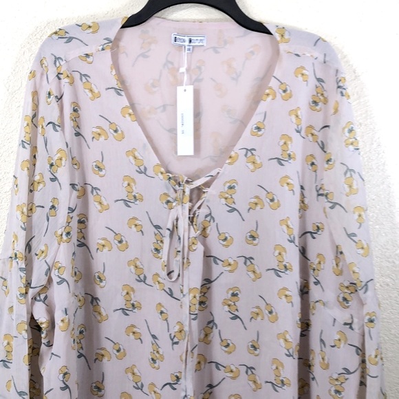 Verona Couture Top Blouse Sheer NWT 3X Floral Pullover Long Sleeve - Picture 3 of 8